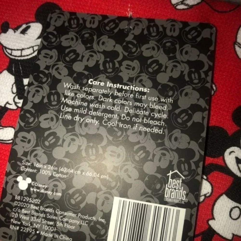 Disney Mickey‎ 2pk Dish Kitchen Towels New
